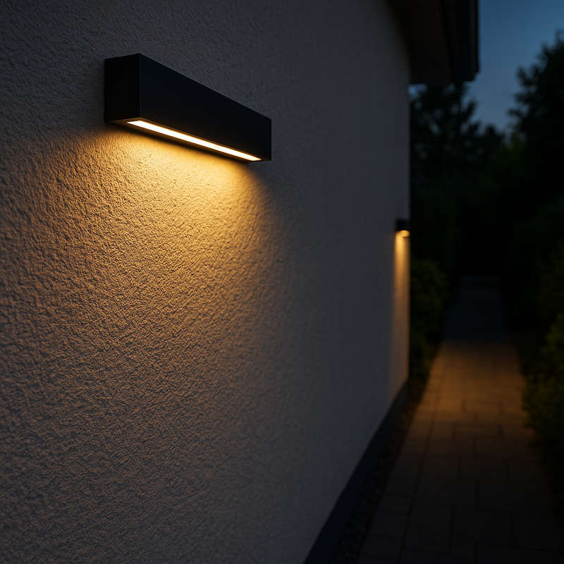Capri Matt Black LED Wall Light - IP65 3000K