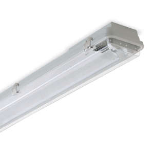 Grey Vapourproof LED Fitting - Impact Resistant & Moisture Resistant