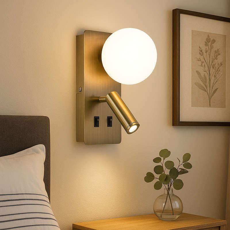 Nelson Antique Brass Wall Light