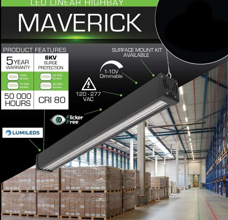 Maverick Dimmable Linear LED High Bay