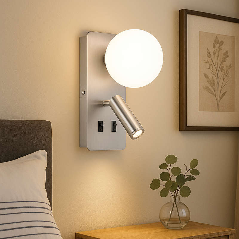 Nelson Satin Chrome Wall Light