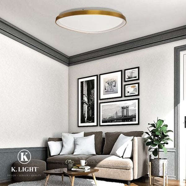 Gold LED Ceiling Light Dimmable Warm White