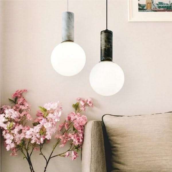 Otto White Marble Pendant Light