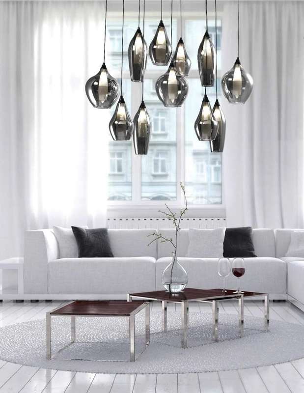 Hailo 11 Light Smoke Glass Pendant