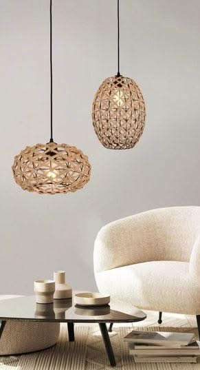 Metal & Rope Pendant Light