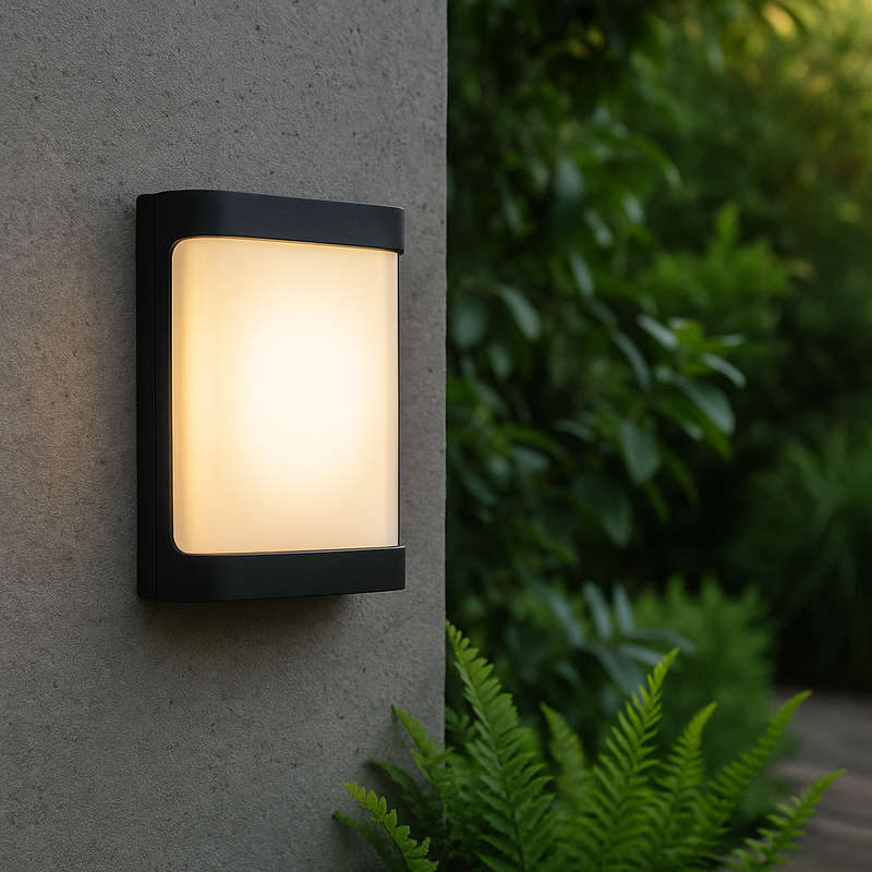 Coastal Black LED Outdoor Wall Light - IP54 Warm White