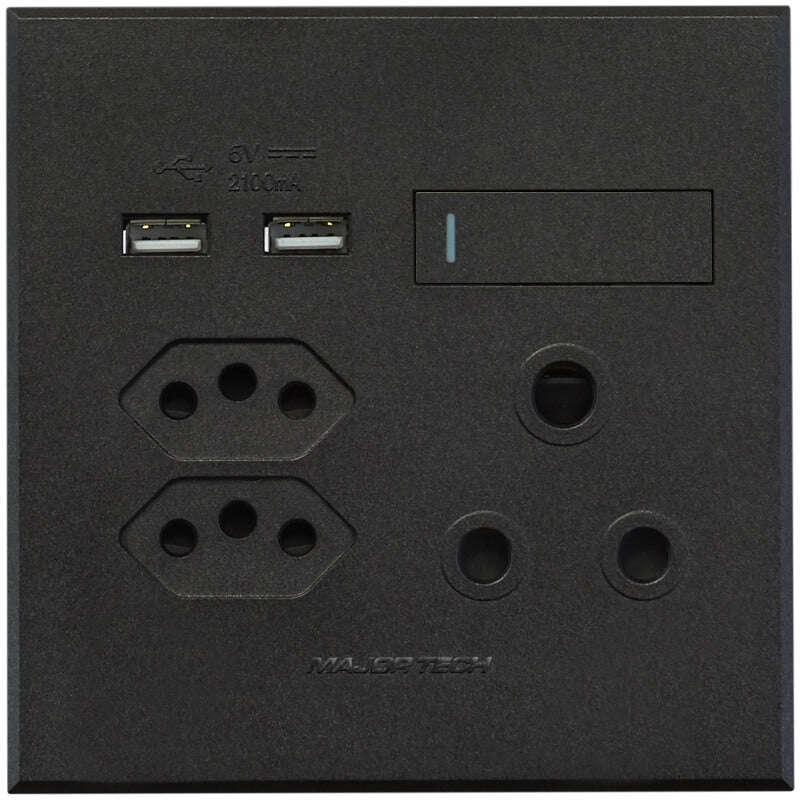 Veti 3 - 4 x 4 USB, Double V-Slim, Single RSA Sockets