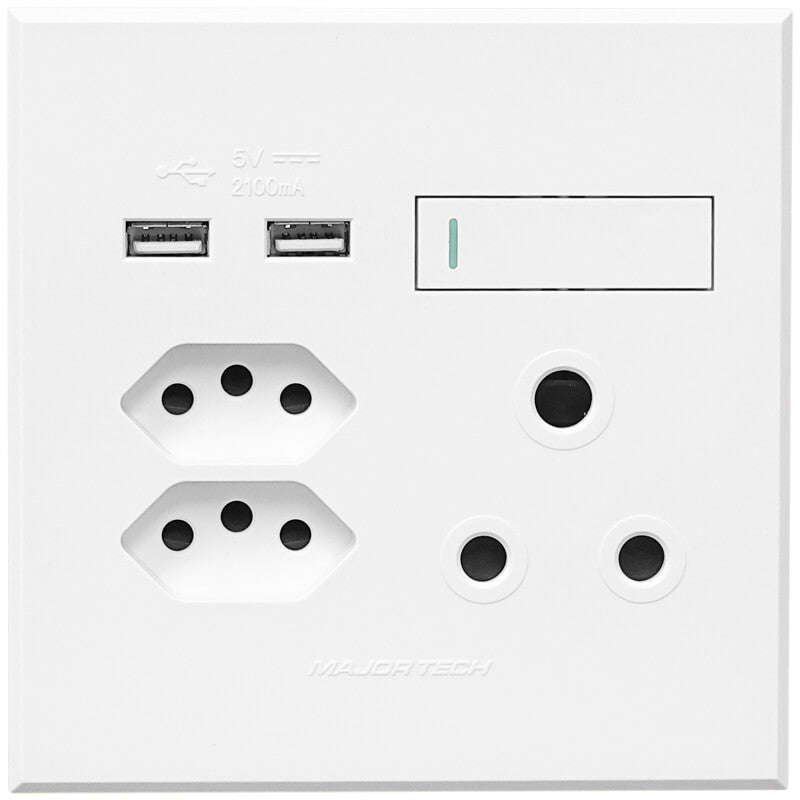 Veti 3 - 4 x 4 USB, Double V-Slim, Single RSA Sockets