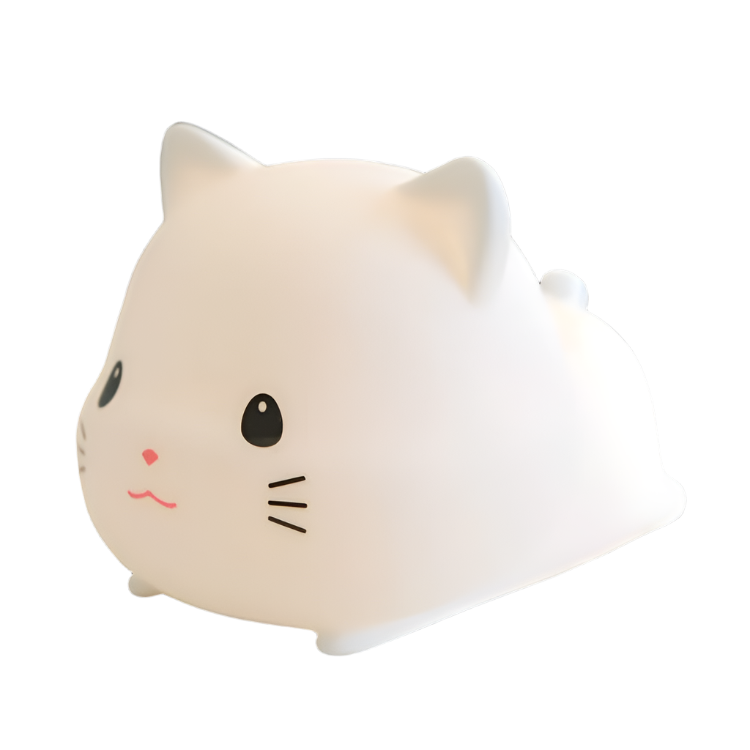 Kitty White LED Night Light - Dimmable & USB Rechargeable