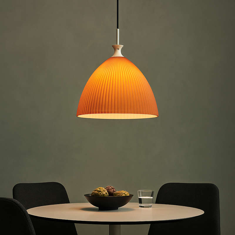 Orange Glass Pendant Light