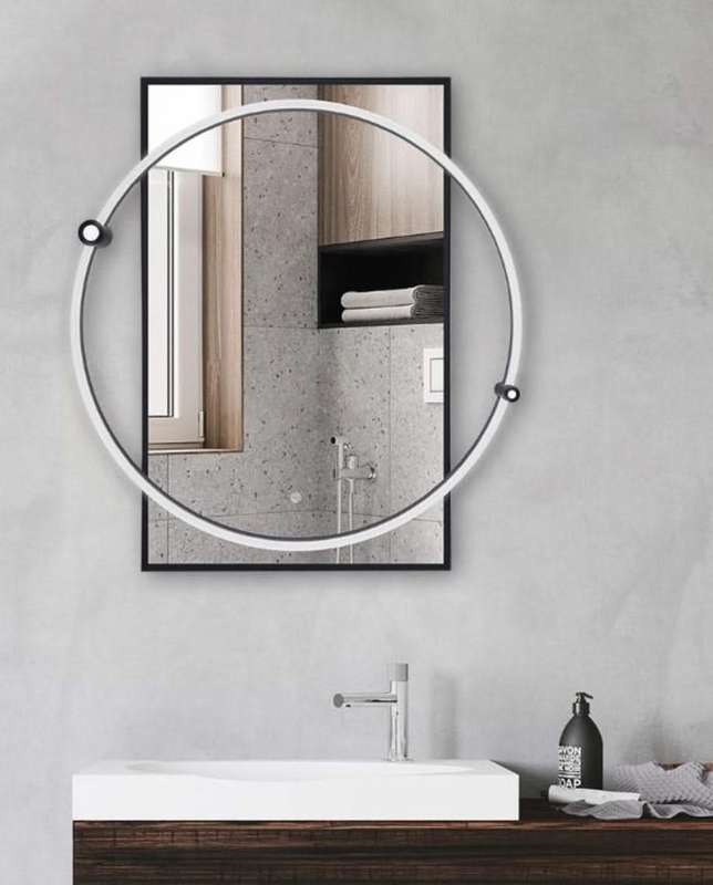Binary Black or Brass LED Mirror