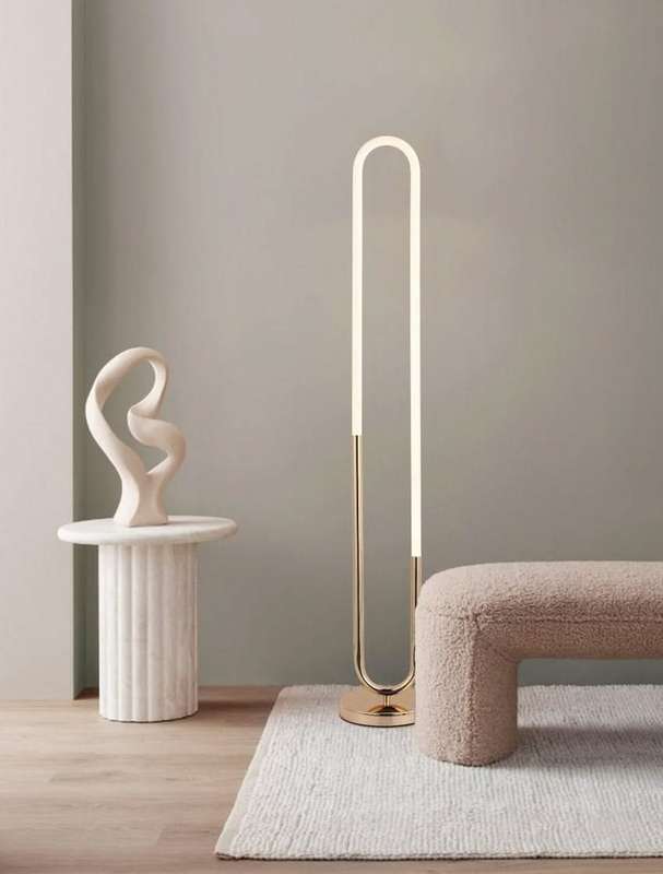 Huron French Gold LED Floor Lamp