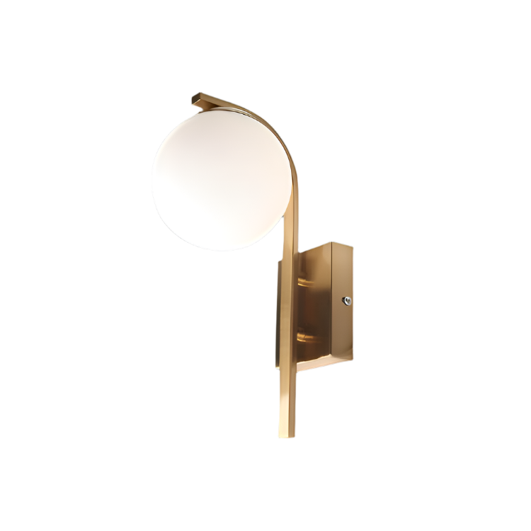 Curved Gold Wall Light