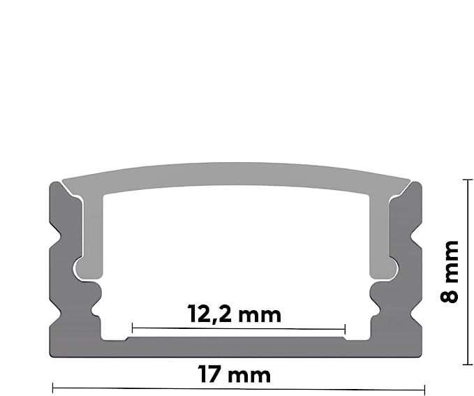 LED Extrusion With Frosted Cover - A6 Profile (3m)