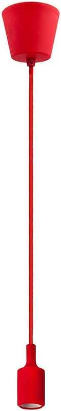 Red Fabric Pendant Light