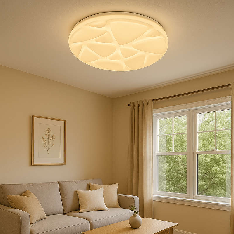 Opal White LED Ceiling Light - 3000K Warm White