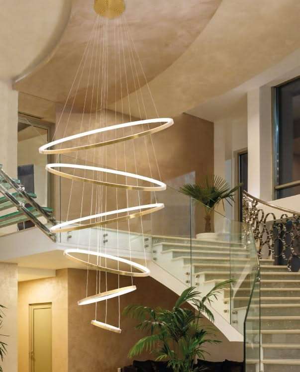 Gold Mega Ribbon LED Pendant Light (Dimmable)