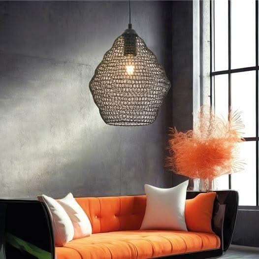 Phantom Black 340 Wire Mesh Pendant