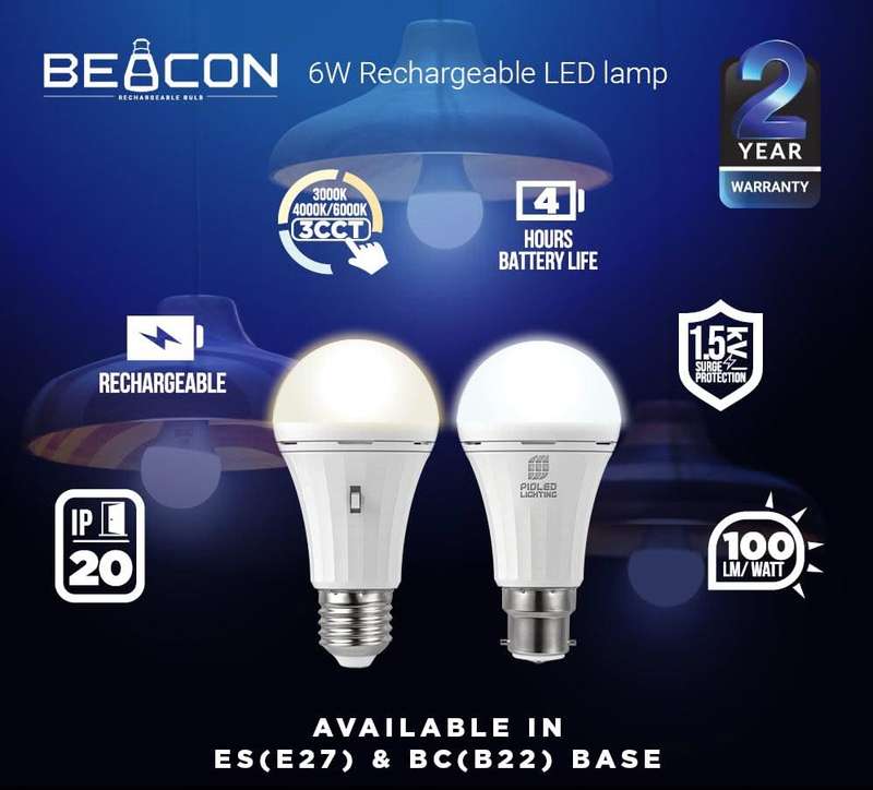 Beacon 6W Rechargeable CCT LED Lamp