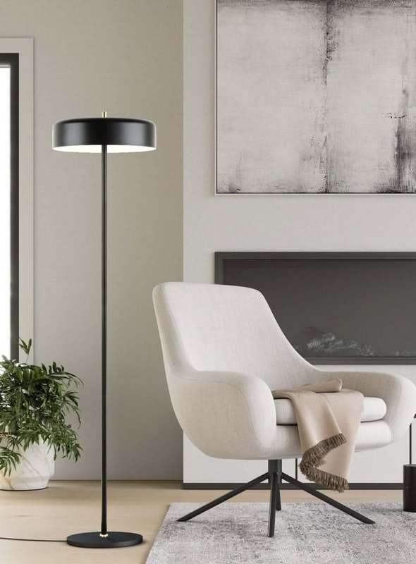 Diaz Black Floor Lamp
