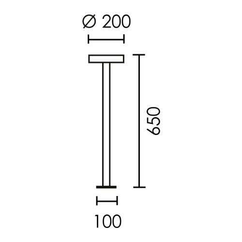 Spazio Solar - Rondo Solar Bollard (Spazio)