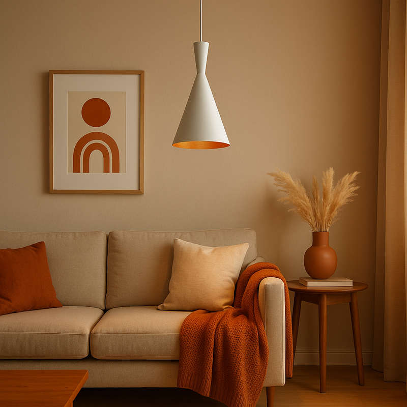 Vuvu White and Gold Pendant Light