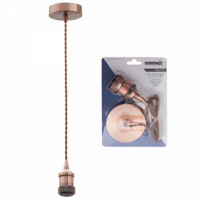 Red & Bronze Pendant Light