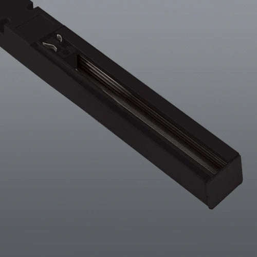 Black Aluminium 4 Wire Square Track Light - 2 Meter