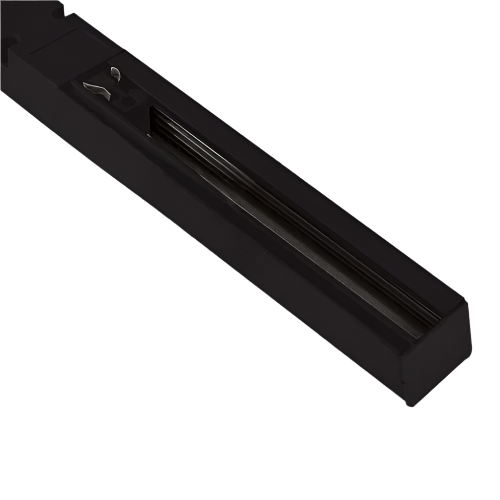 Black Aluminium 4 Wire Square Track Light - 2 Meter
