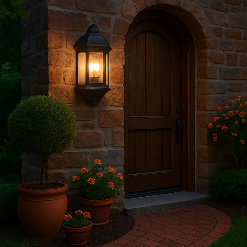 Coastal Black Outdoor Wall Light Polypropylene IP44