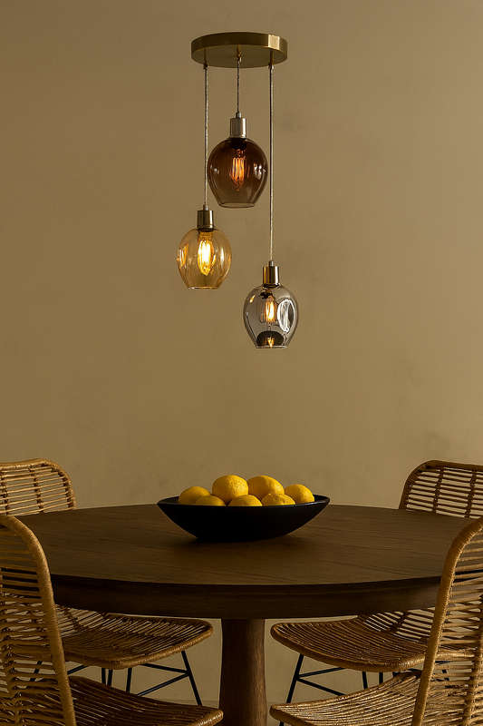 Antique Brass Pendant 3 Light