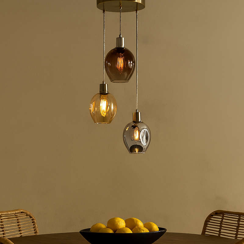 Antique Brass Pendant 3 Light
