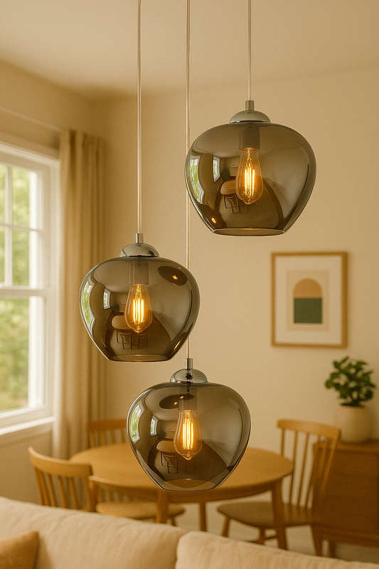Small Smoke Apple Pendant Light