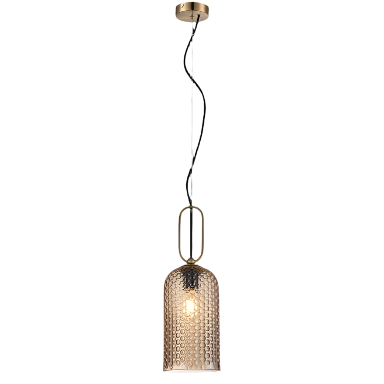 Cypress Amber Glass Pendant Light