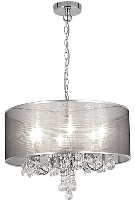 Sama Chrome and Crystal Chandelier