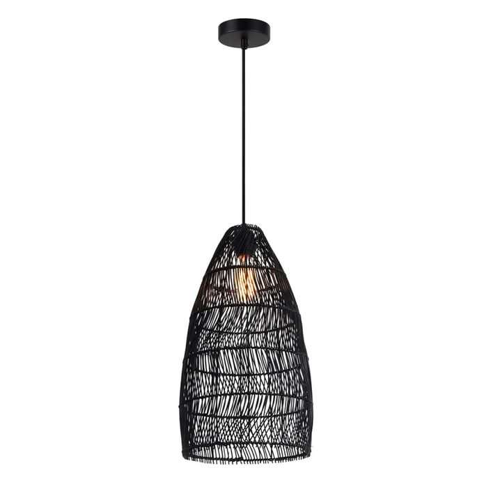 Black Rattan Pendant 280