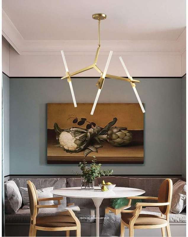 Saber 6 Gold Pendant Light
