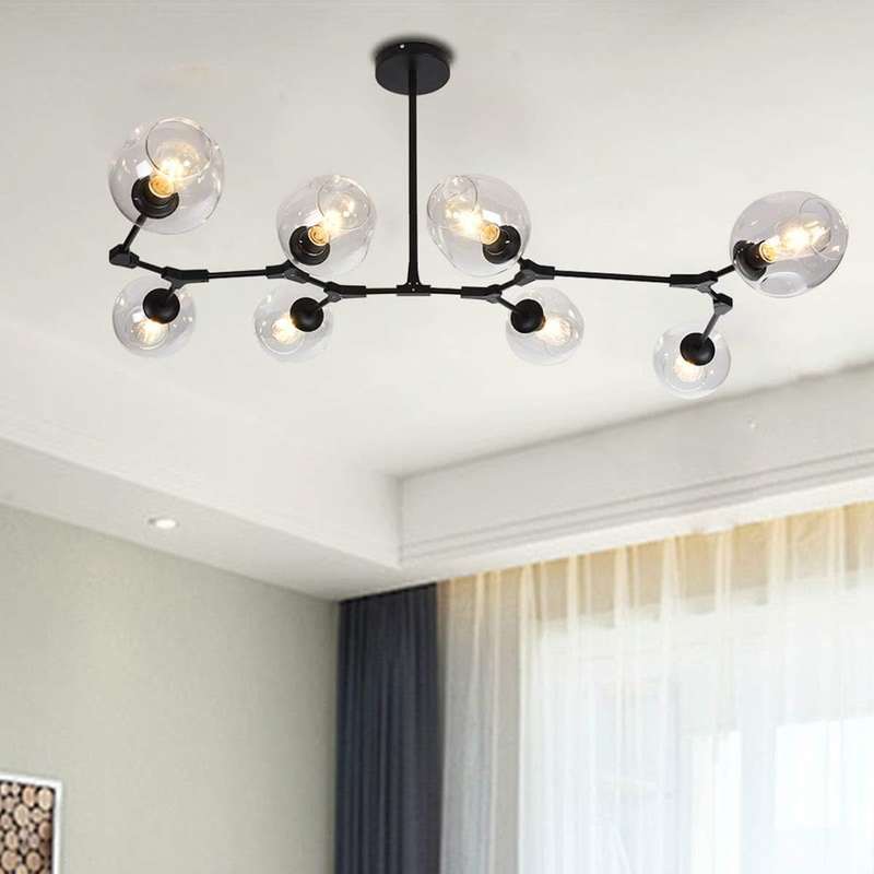 Elegant Black 8 Light Pendant