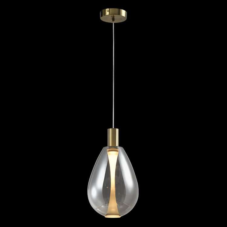 Smoke LED Glass Pendant Medium Balloon