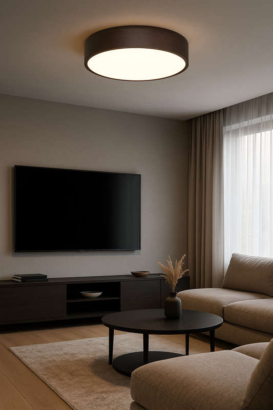 LED Ceiling Fitting Brushed Coffee - Dimmable