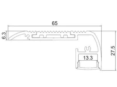 LED Stair / Step Profile Black - Downlight