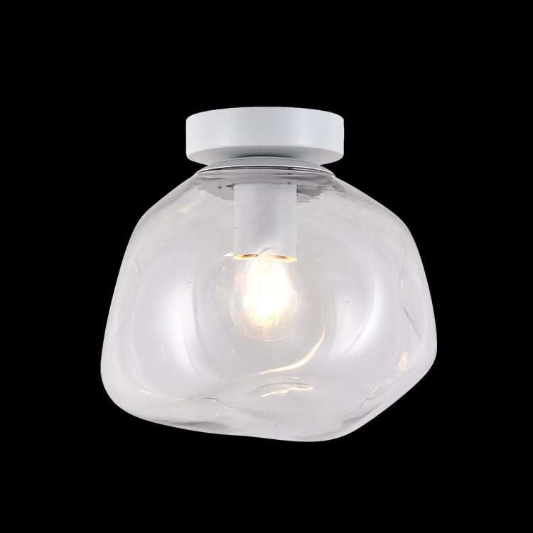 Small Clear Glass Molten Ceiling Light