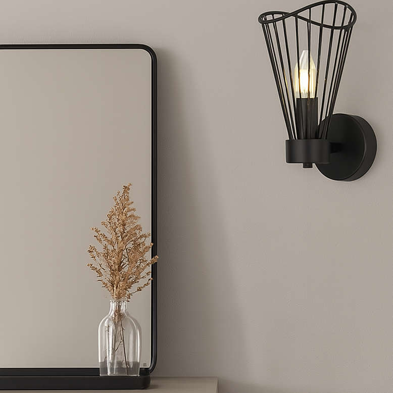 Sensu Black Indoor Wall Light - Single
