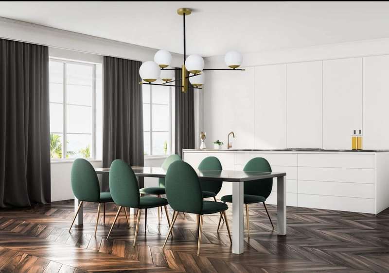 Clermont 6 Light Black & Satin Gold Chandelier