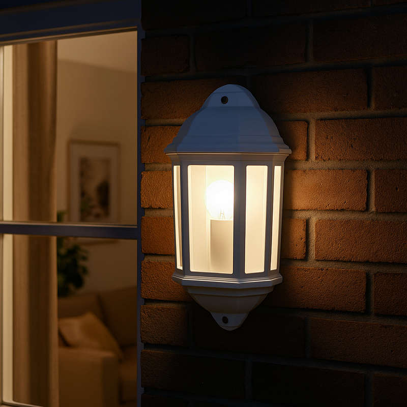 White Outdoor Wall Light Coastal