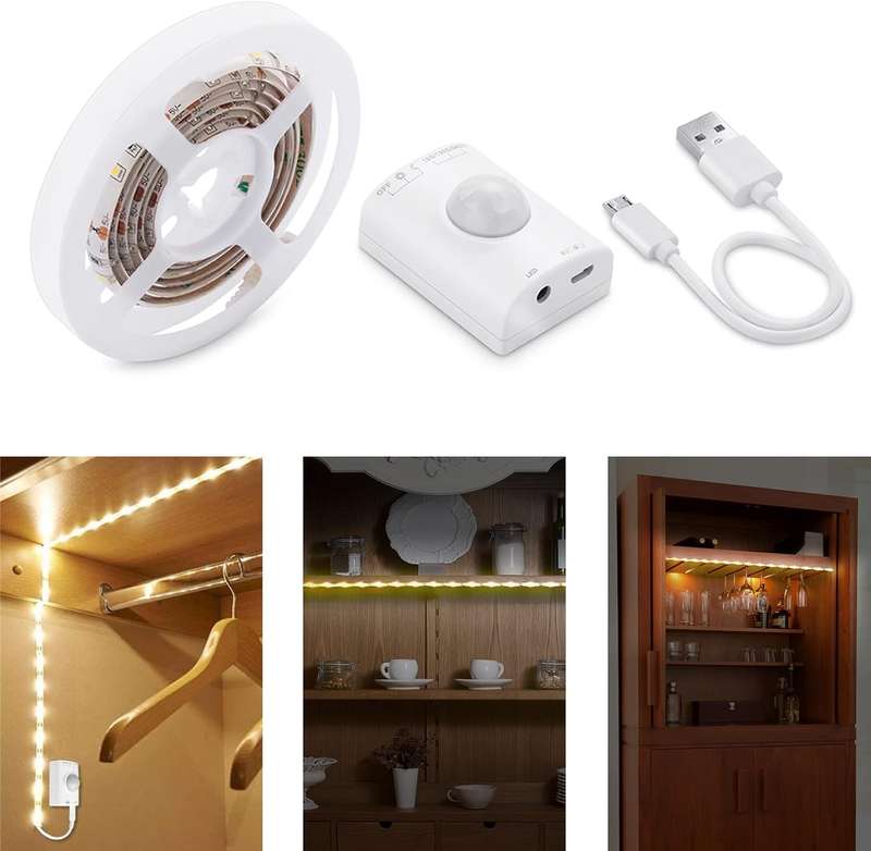 Rechargeable Motion Sensor LED Strip Light Kit