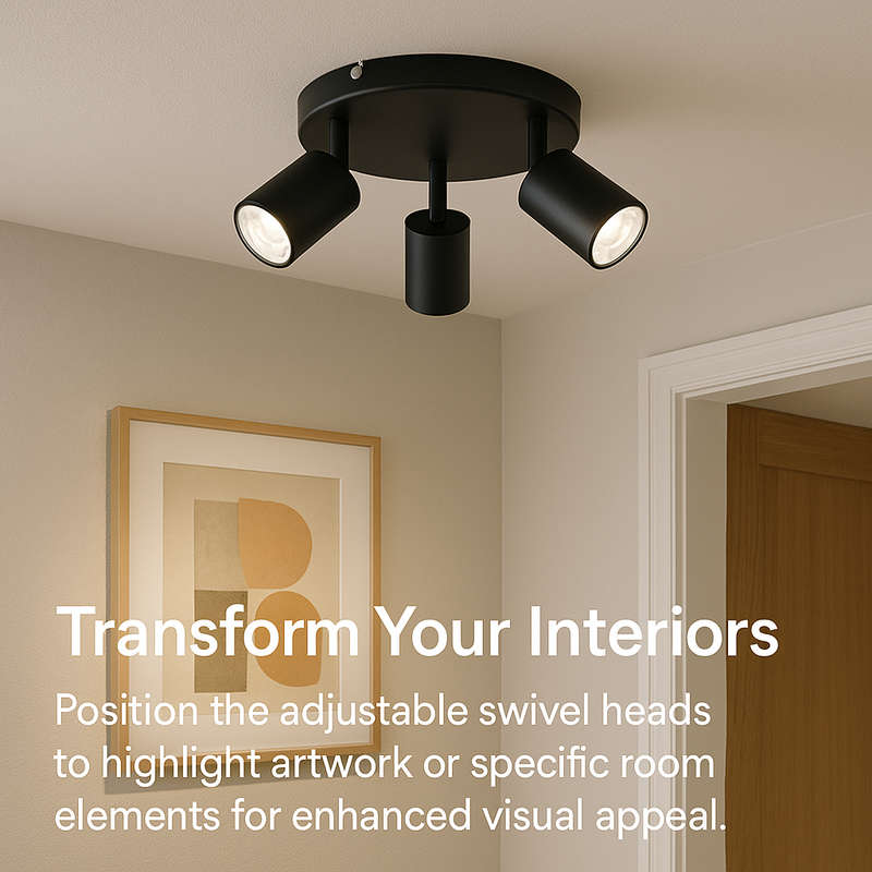 Urban Round Trio Ceiling Spotlight