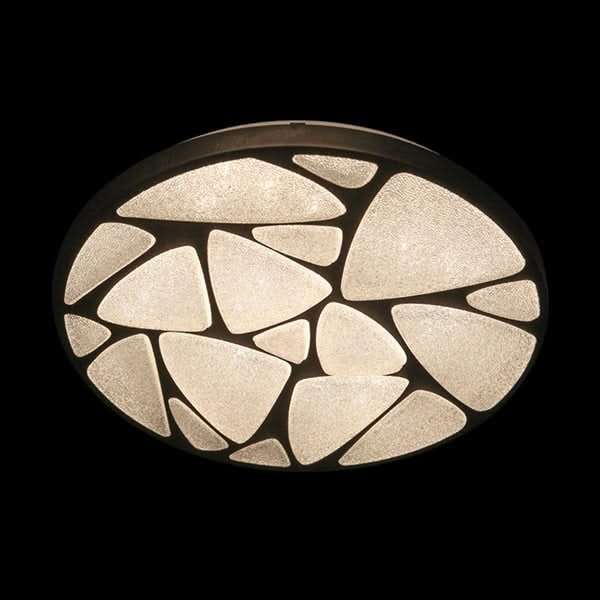 Pebble Crystal Sand Black LED Ceiling Light