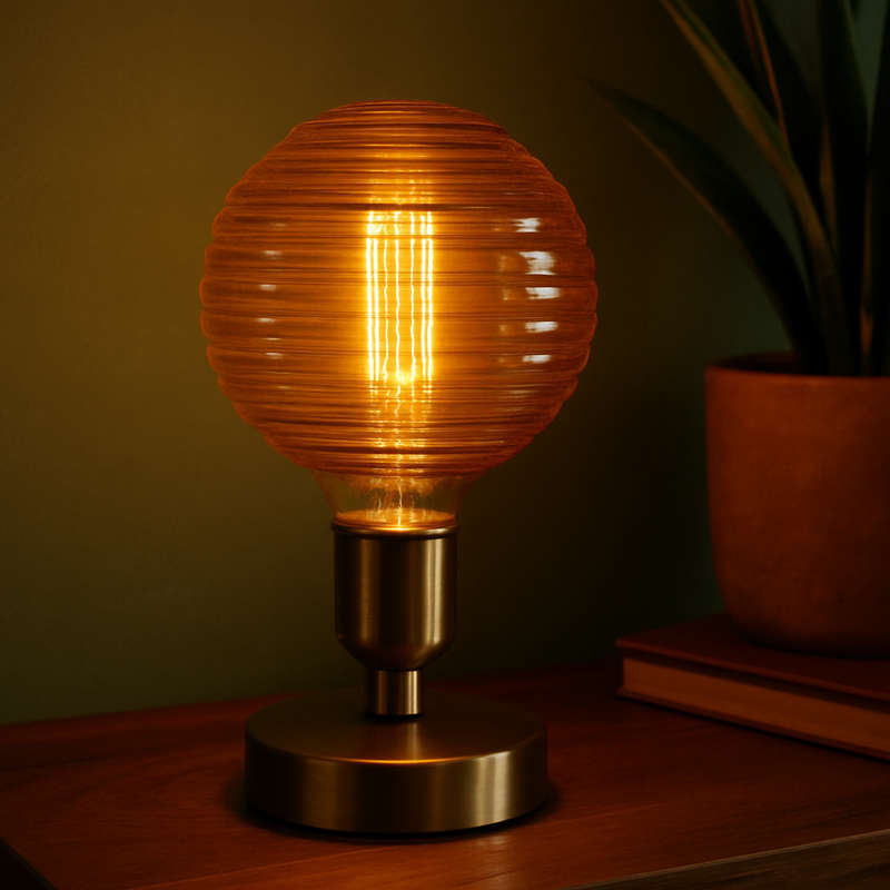 Decorative LED Bulb - G125 Horizontal Ribbed Filament Bulb
