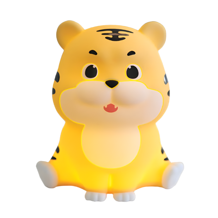 Tiger Yellow/Orange LED Night Light  - Dimmable & Rechargeable